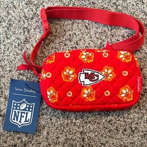 Vera Bradley Red Floral KC NFL Pouch